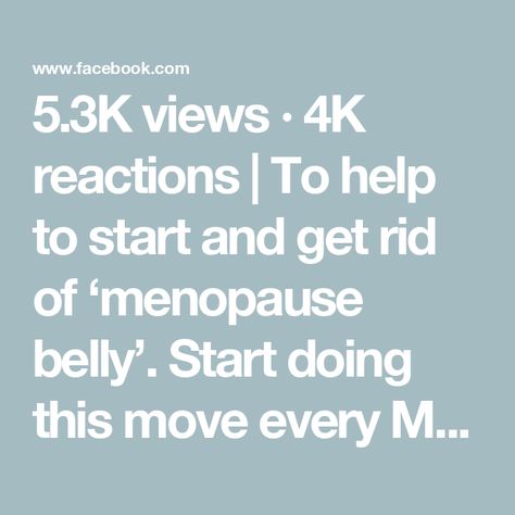 5.3K views · 4K reactions | To help to start and get rid of ‘menopause belly’. Start doing this move every Morning to get moving and eat healthy home food . 

Follow for more 

Beginner 20 count 3 sets 
Advance 50 count 5 sets .

#menopauza #belly #fitat40 #fitat50 #fitness #belly #absworkout #abs #absathome #homeworkout #homeworkouts #womeninspiringwomen #womenfashion #womenentrepreneurs | Deepti Dhakar | d.higgs · Invitation No Processed Food, Fit At 40, 7 Minute Workout, Stay Consistent, Dumbbell Set, Get Moving, Eat Healthy, Processed Food, Inspirational Women