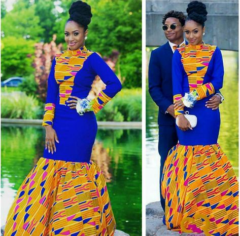 Dashiki Prom Dress, Ankara Prom Dress, African Prom Dress, Modern African Clothing, Dashiki Dress, Style Africain, African Prom Dresses, Ghanaian Fashion, Afrikaanse Mode