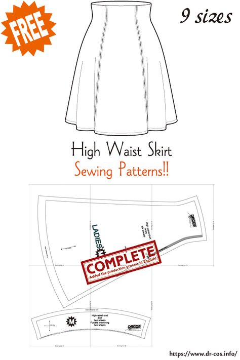 Drop V Yoke Skirt Pattern, High Waisted Long Skirt Sewing Pattern, High Waist Skirt Sewing Pattern, Skirt Sewing Pattern Free High Waist, High Waisted Pleated Skirt Pattern, High Waisted Skirt Pattern Free, Aline Skirt Pattern Free, Bell Skirt Pattern, Easy Sewing Patterns Free Templates