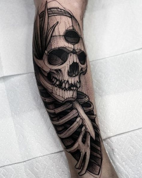 Be Brave Tattoo, Occult Tattoo, Books Open, Tattoo Instagram, Skeleton Tattoos, Pieces Tattoo, Calf Tattoo, Skeleton Art, December 1st