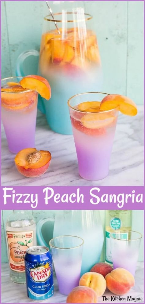 Cocktail Picnic, Peach Sangria Recipe, Peach Sangria Recipes, Peach Sangria, Sangria Recipe, Peach Schnapps, Boozy Drinks, Mixed Drinks Recipes, Sangria Recipes