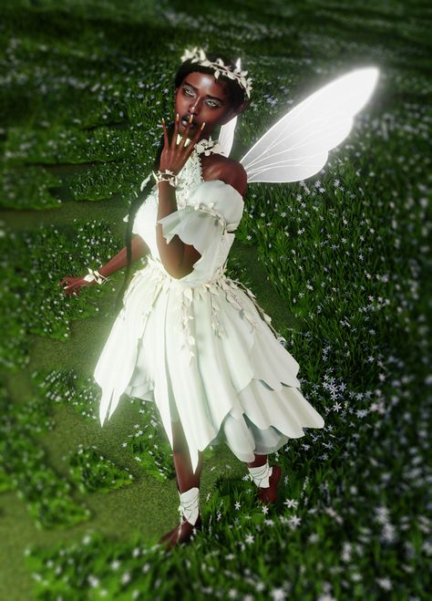 DOWNLOAD: Shining Nikki - Green Rose | Simsonico on Patreon Blender Scenes, Victorian Shoes, Nikki Sims, Fairy Outfit, Sims 4 Cc Shoes, Oh My Goddess, Rose Clothing, Fairy Skirt, Fairy Hair