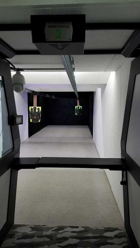 Safe Room Aesthetic, Home Shooting Range, Shooting Range Aesthetic, Shooting House, Indoor Shooting Range, Tactical Wall, Warehouse Living, Moroccan Homes, Modern Garage