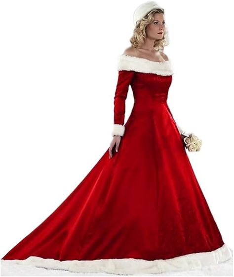 Chupeng Women's Long Sleeves Bridal Dresses Red Ball Gown for Christmas Quinceanera Dress Plus Size Winter Wedding Dress at Amazon Women’s Clothing store Christmas Quinceanera, Christmas Wedding Dresses, Long Sleeve Bridal Dresses, Red Ball Gown, Red Bridal Dress, Long Sleeve Ball Gowns, Christmas Dress Women, Plus Size Winter, Quinceanera Dress