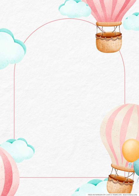 Awesome 20+ Up, Up, and Away Hot Air Balloon Baby Shower Invitation Templates #free #freeinvitation2019 #birthday #disney #invitations #invitationtemplates Hot Air Balloon Background, Hot Air Balloon Invitation, Hot Air Balloon Centerpieces, Hot Air Balloon Design, Hot Air Balloon Party, Balloon Invitation, Balloon Background, Disney Invitations, Birthday Disney