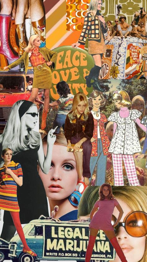 1960’s 1960s Party Theme, Alex + Core + Aesthetic, 60s Collage, 1960s Wallpaper, Dazed And Confused Movie, 60s Love, Vintage Outfits 60s, 1960s Aesthetic, 60 Aesthetic