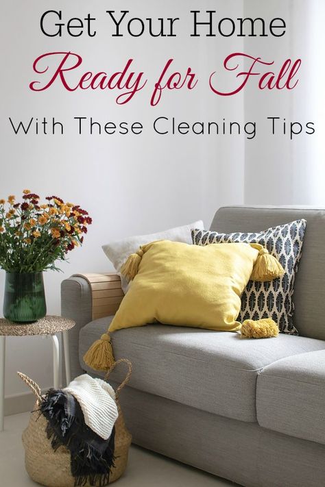 Get your house ready for the fall with these fall cleaning tips. #cleaning #cleaningtips Fall House Cleaning, Fall Cleaning List, Homemaking Hacks, Fall Cleaning Checklist, Fall House, Fall Green, Fall Cleaning, Homemaking Tips, Retro Housewife