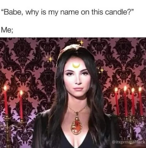 🤣 love this @itsgemmablack 🖤 Witch Jokes, Sacrificial Lamb, The Love Witch, Pagan Spirituality, Female Rage, Witch Spell Book, Tarot Reader, Girl Memes, Everyone Is Welcome