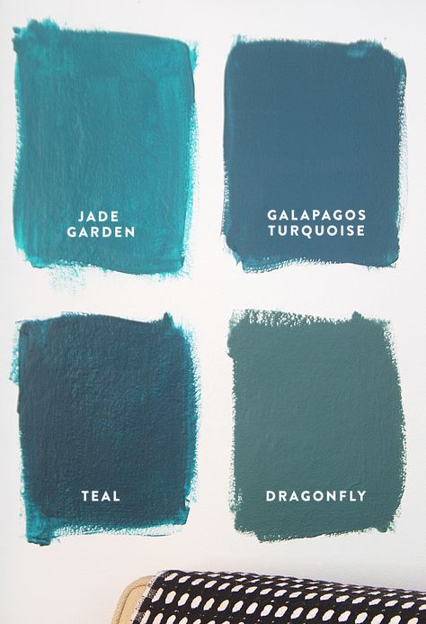 Four Shades of Blue from Benjamin Moore: jade garden. Galapagos turquoise. teal. dragonfly. Teal Front Doors, Teal Paint Colors, Interior Paint Colors Schemes, Door Paint, Teal Paint, Front Door Colors, Shades Of Teal, Interior Paint Colors, Door Color