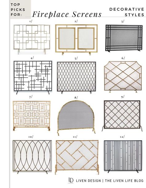 Fire Screen Ideas, Copper Living Room Decor, Fireplace Screen Ideas, Decorative Fireplace Screens, Copper Living Room, Red Brick Fireplaces, Hanging Fireplace, Decorative Fireplace, Fret Work