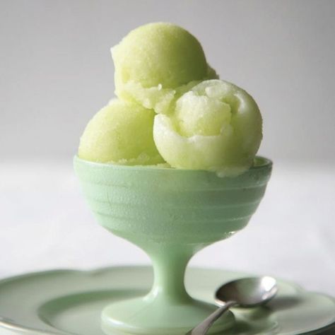 Lime Sorbet Recipe, Denise Marchessault, Sorbet Recipe, Lime Sorbet, Sorbet Recipes, Frozen Desserts, Frozen Treats, Honeydew, Egg Cup