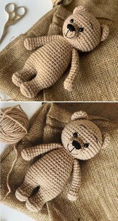 Crochet Robin, Crochet Teddy Bear Pattern Free, Teddy Bear Patterns Free, Knitted Teddy Bear, Crochet Toys Free, Crochet Teddy Bear Pattern, Crochet Teddy Bear, Haken Baby, Crochet Teddy