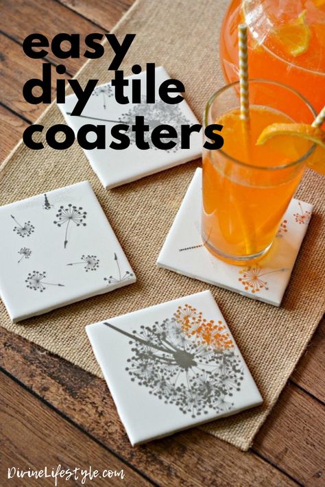 Craft Girls Night, Diy Tile Coasters, Craft Night Projects, Diy Coasters Tile, Girls Night Crafts, Couple Crafts, Easy Diy Ideas, Diy Crafts For Teens, Group Crafts