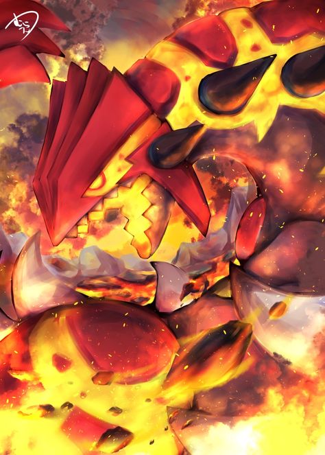 Groudon Art, Groudon Pokemon Art, Primal Groudon, Pokemon Koraidon Wallpaper, Pokemon Groudon, Rayquaza Groudon Kyogre Art, Ghastly Pokemon Art, Pokémon Ruby And Sapphire, Fire Type Pokémon