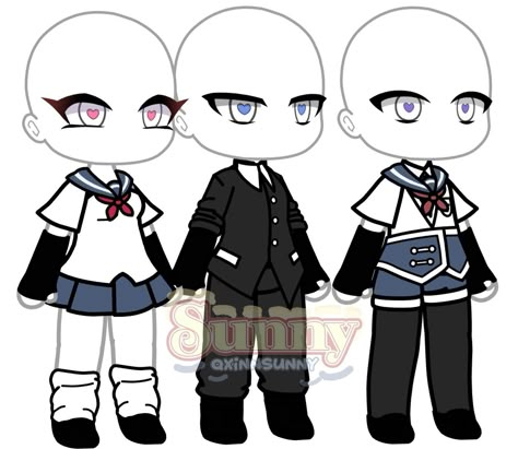 Gacha Life Outfits Uniforms, Gacha School Outfit, Gacha Life Outfits Black, Gacha Club Uniform, Gacha Life Halloween Outfits, Gacha Club Uniform Ideas, Gacha Life School Uniforms, Gacha Uniform Ideas, Gacha Life Uniform Ideas