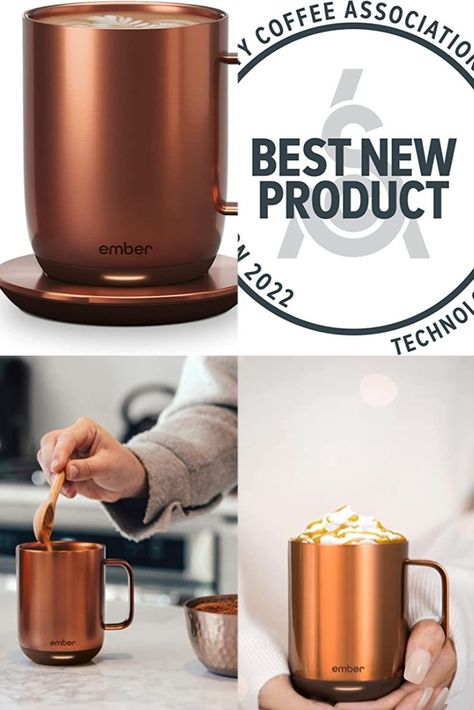 Ember Temperature Control Smart Mug 2, 10 oz, Copper, 1.5-hr Battery Life - App Controlled Heated Coffee Mug Copper Mug, Life App, Mug Warmer, App Control, Temperature Control, Battery Life, Gift For Him, Gifts For Him, Coffee Mug