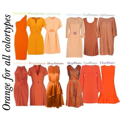 518. Shades of orange by natlik on Polyvore featuring moda, Vero Moda, Moschino Cheap & Chic, Elisabetta Franchi, Gentryportofino, Givenchy, Blumarine, Victoria, Victoria Beckham, Emilia Wickstead and River Island Deep Winter Orange, Soft Summer Orange, Soft Autumn Orange, True Spring Color Palette, Autumn Color Palette Fashion, Soft Autumn Palette, Deep Autumn Color Palette, Soft Summer Palette, Color Seasons