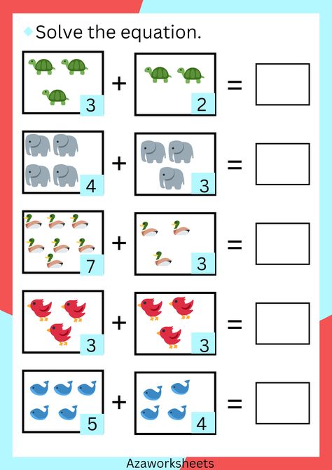 Easy math worksheets for preschoolers and nursery students… Free printable worksheets – azaworksheets Math Worksheets For Preschoolers, Easy Math Worksheets, Worksheets For Preschoolers, Easy Math, Adding Numbers, Homeschool Preschool Activities, Math Work, Simple Math, Free Printable Worksheets