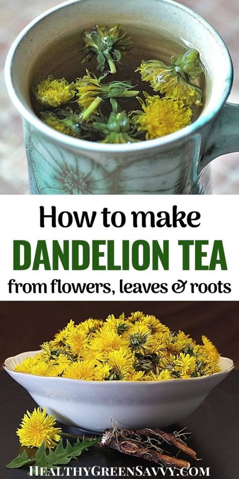 Dandelion Tea Recipe, Dried Dandelion, Elderflower Tea, Nettle Leaf Tea, Roasted Dandelion Root, Dandelion Benefits, Dandelion Root Tea, Edible Flowers Recipes, Wild Food Foraging