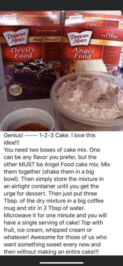 Angel Food Cake Mix, Mug Desserts, Microwave Cake, Angel Food Cake Mix Recipes, Mug Recipes, Mug Cakes, Monkey Bread, Weight Watcher Recipes, Cake Mix Recipes