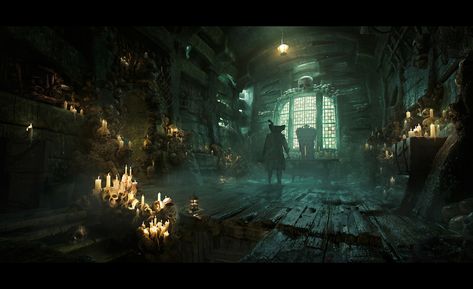 Pirate Ship Captain's Quarters, Andy Walsh on ArtStation at https://www.artstation.com/artwork/9e04lv Captain's Cabin Pirates, Pirate Captain Quarters, Pirate Painting, Captains Cabin, Pirate Ship Painting, Homemade Pirate Costumes, Captain's Quarters, Captains Quarters, Skull Pirate