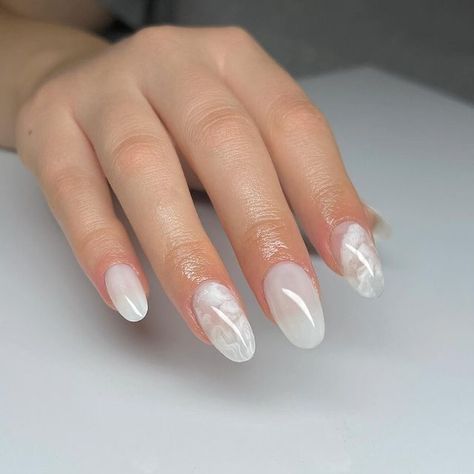 Gelx Apres Nail Designs, Nails Milky, Short Round Nails, Beachy Nails, Turquoise Nails, Milky Nails, White Nail Art, Color Nails, Round Nails