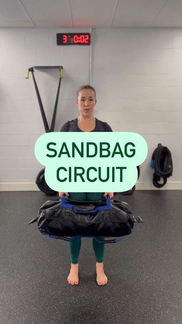 Cari Satre on Instagram: "Full Body Sandbag Workout A Full Body Circuit you can do at home or at the gym! 💪🏼 ⚡️8 per side MAX Lunge ⚡️8 Bent Over Row ⚡️8 per side Front Loaded Lateral Step up ⚡️8 Push Press 💦 60 - 90 sec rest 💦 ⚡️ 4-5 rounds ⚡️ 🚨Tip: Grab a weight that challenges you to really feel the complexity of the exercises. #trainertip #performbetter #formmatters #fitness #workout #mobilitytraining #strengthtraining #functionaltraining #ultimatesandbag #dvrt #sandbag #usb #circuitt Crossfit Workouts Wod Full Body, Sandbag Exercises, Functional Training Workouts, Sandbag Workout, Crossfit Workouts Wod, Bent Over Row, Sandbag Training, Full Body Circuit, Full Body Hiit Workout