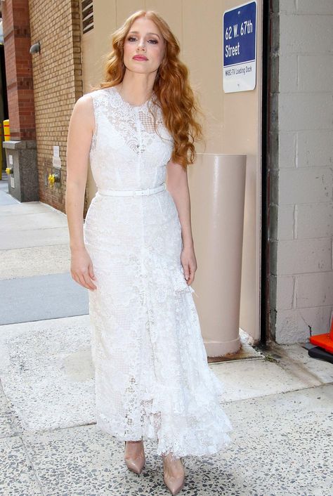 Jessica Chastain Style, Classy Dresses, Jessica Chastain, Shirt Dresses, May 22, Red Carpet Fashion, Classy Dress, Street Styles, Famous People