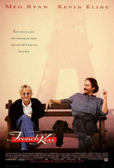 French Kiss (1995) - Meg Ryan, Kevin Kline, Timothy Hutton French Kiss Movie, Comedy Movies Posters, 1995 Movies, Kevin Kline, Jean Reno, Movies Worth Watching, Romantic Comedy Movies, Meg Ryan, I Love Cinema