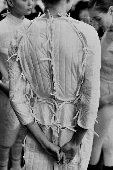 Monday Morning Inspiration, Ghost Girl, Straight Jacket, Morning Inspiration, White Quilt, Mode Inspo, Fashion Details, Quilted Jacket, Costume Design