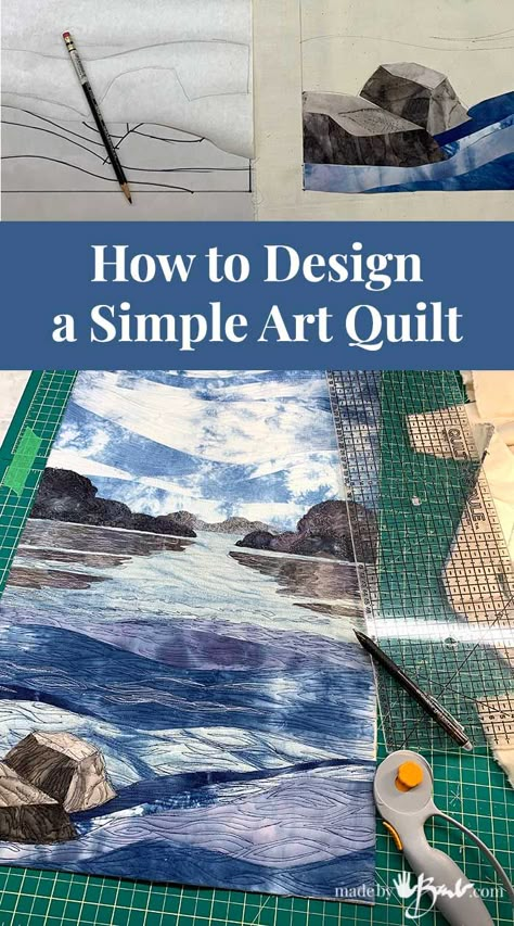 Fabric Art Tutorials, Landscape Art Quilts, Landscape Quilt, Fiber Art Quilts, Quilt Patchwork, Landscape Quilts, Picture Quilts, Fabric Pictures, Patchwork Quilting