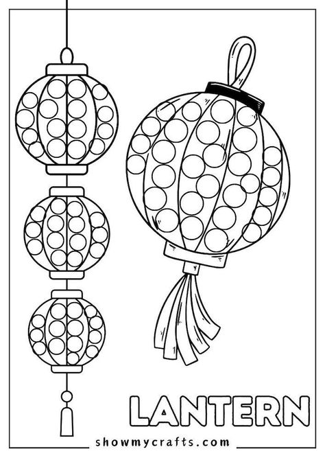 This is a fun Chinese New Year dot painting activity. The kids will painting this chinese lantern in red, gold and black #chineselantern #chinesenewyear #dotpainting Dot Painting Printables, Chinese New Year Activity, New Year Activity, Chinese New Year Crafts For Kids, Chinese New Year Activities, January Activities, China Crafts, Chinese Crafts, Chinese New Year Crafts