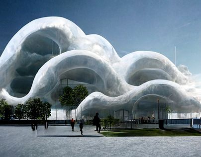 Bubble Architecture, Cloud Building, Clouds Architecture, Cloud Architecture, Pavilion Architecture, Architecture Concept Diagram, Parametric Architecture, Roof Architecture, Art Appliqué