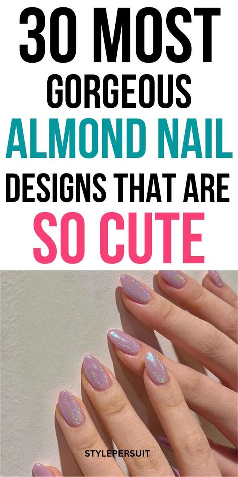 Almond-shaped nails are a popular and versatile nail design. Here are 35 cute almond nail designs and ideas that you might love: #nails #Cutenail #manicure #Naildesigns #nailideas Almond Nails Ideas, Short Almond Shaped Nails, Almond Shaped Nails Designs, Cute Almond Nails, Almond Nail Designs, Short Almond Nails, Almond Shape Nails, Almond Nails Designs, Almond Nail