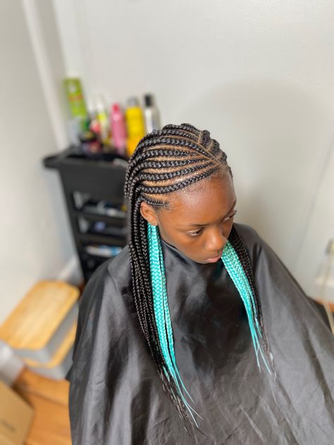 Peek A Boo Fulani Braids, Peak A Boo Fulani Braids, Braided Hairstyles Peak A Boo, Fulani Braids Peak A Boo, Black And Blue Fulani Braids, Flip Over Fulani Braids With Color, Peekaboo Color, Fulani Braids, Braids