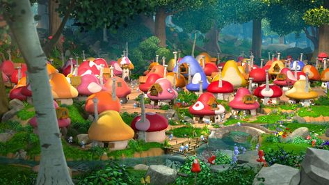 Smurf Village, The Smurfs, Vampire Art, Astro Boy, The Lorax, Cute Cartoon Pictures, Hanna Barbera, Minecraft Designs, 2d Animation