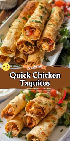 Crunch into the savory goodness of Chicken Taquitos, rolled and crispy tortillas filled with juicy seasoned chicken. Perfect for dipping and sharing.
#Taquitos #MexicanCuisine #YummyBites Chicken Enchilada Roll Ups, Taquitos Chicken, Rolled Chicken Tacos, Appetizers Kids, Chicken Taquitos Recipe, Homemade Taquitos, Quesadilla Recipes Easy, Chicken Flautas, Dump Recipes