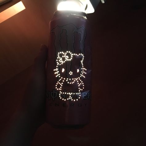 Hello Kitty Monster Can Light, Hello Kitty Lamp, Monster Crafts, Deco Studio, Monster Can, Upcycled Crafts, Can Lights, Art Drawings Sketches Simple, Art Drawings Sketches