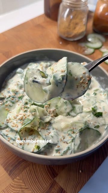 Indian Raita, Yogurt And Cucumber, Cucumber Yogurt Salad, Yogurt Salad, Cucumber Yogurt, Small Cucumber, Cucumber Sandwiches, Persian Cucumber, English Cucumber