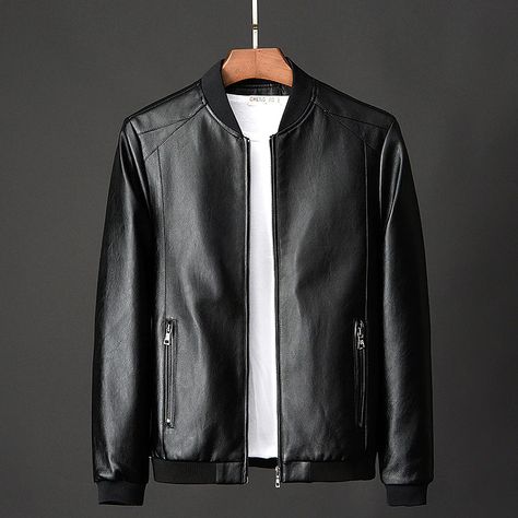 Jackets Fashion Casual, Mens Leather Clothing, Thermal Jacket, Motorcycle Jacket Mens, Leather Jacket Style, Jacket Fashion, Vintage Short, Vintage Blouse, Casual Black