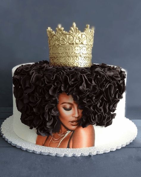 Queen Cake Design, Birthday Cake Ideas For Adults Women, Queen Birthday Cake, Cinderella Cake Designs, 50th Birthday Cake For Women, African Cake, Queens Birthday Cake, Diva Cakes, Queen Cake