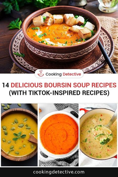 Looking for different versions of Boursin soup recipes? Then one of these. They are some of the best versions of the soups prepared using Boursin cheese. Boursin Soup, Boursin Cheese Recipes, Cheese Soup Recipes, Boursin Cheese, Delicious Soup Recipes, Cheese Soup, Inspired Recipes, Delicious Soup, Cheese Recipes