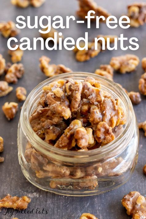 Candied Walnuts Easy, Walnut Recipes Healthy, Spiced Walnuts Recipe, Candied Walnuts For Salad, Candied Walnut Recipe, Spiced Walnuts, Glazed Walnuts, Dessert Cravings, Low Carb Candy