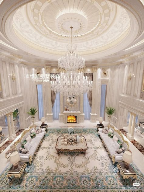 Mansion Family Room, Frock Design Ideas, Classic Ceiling Design, Baby Frock Design, Mansion Living Room, Luxury Palace, Castle House Design, Casa Country, House Design Pictures