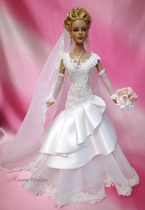 Doll Fancy Dress, Doll Wedding Dress, Barbie Dress Pattern, Barbie Bridal, Sewing Barbie Clothes, Barbie Sewing Patterns, Barbie Wedding Dress, Barbie Doll Clothing Patterns, Barbie Bride