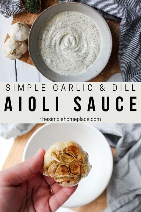 Sauce For Fries, Aioli Sauce Recipe, Dill Aioli, Grilled Sandwich Recipe, Garlic Aioli Recipe, Aioli Sauce, Sauce For Salmon, Homemade Bone Broth, Aioli Recipe