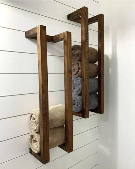 Wall Mount Towel Holder, Farmhouse Decor, Bathroom Decor, Towel Storage, Towel Rail, Towel Rack,towel Bar, Holder, Handmade, Towel Organizer - Etsy Bathroom Built In Storage, Low Light Bathroom, Light Bathroom Ideas, Bathroom Organization Ideas Storage, Built In Storage Ideas, Over Toilet Storage Ideas, Storage Ideas Small Spaces, Bathroom Closet Organization Ideas, Organized Linen Closet