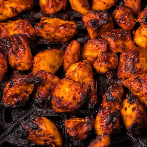 Air Fryer BBQ Chicken Bites - Fork To Spoon Bbq Chicken Bites Air Fryer, Barbecue Chicken Bites, Chicken Bites In Air Fryer, Chicken Bites Air Fryer, Bbq Sauce Chicken Breast, Air Fryer Bbq Chicken, Bbq Chicken Bites, How To Make Bbq, Bbq Chicken Thighs