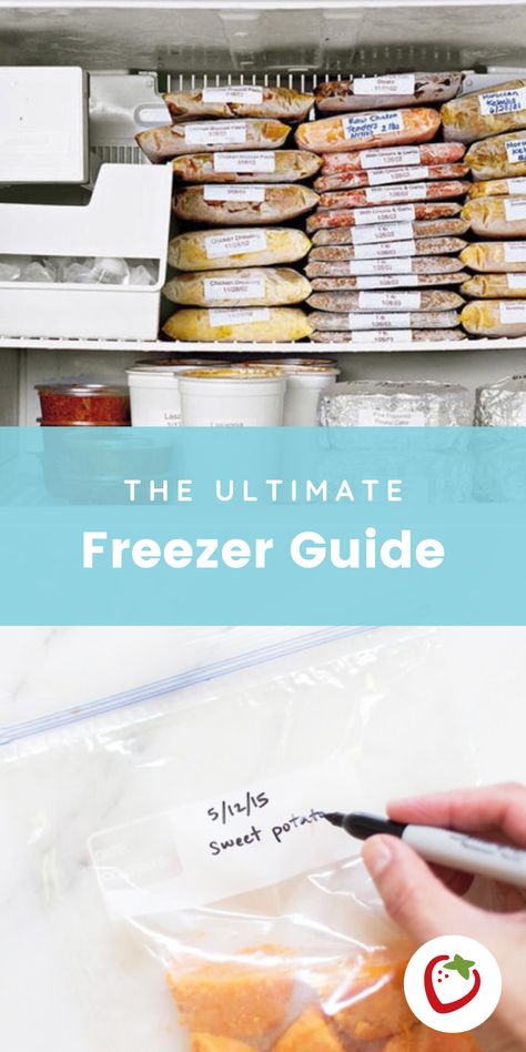 Freezer Meal Storage Containers, Food Storage Freezer, Storing Meat In Freezer, Top Freezer Organization, Freezer Meal Organization, Freezer Essentials, Freezing Food Storage, Freezer Organizer, Dehydrating Food