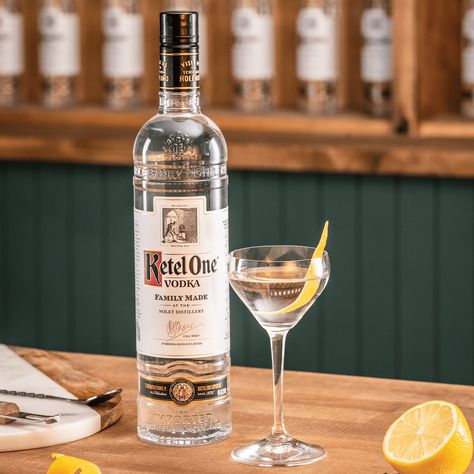 The Perfect Martini, Martini Ingredients, Perfect Martini, Ketel One Vodka, Ketel One, Mixed Drinks Alcohol, Dry Vermouth, Vodka Drinks, How To Mix